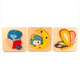 Set 3 ​Puzzle educativ din lemn, 7Toys