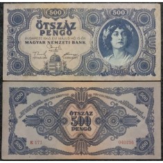 Ungaria 1945 - 500 pengo, circulata