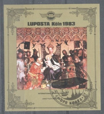 Korea 1983 Paintings, Religion, Luposta Koln, imperf. sheet, used T.264 foto