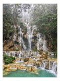 Tablou Canvas Cascadă Pădure Tropicală Peisaj Natură Tranquilitate, 26 x 39 cm, CMCLASS