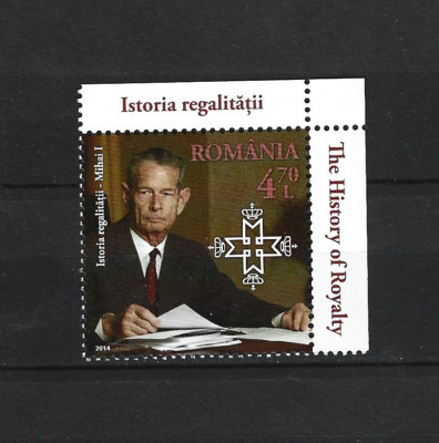 ROMANIA 2014 - ISTORIA REGALITATII, MIHAI I, TABS 2, MNH - LP 2044 foto