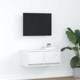 vidaXL Comodă TV, alb, 60x31x25,5 cm, lemn prelucrat