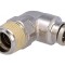 Conector Push-in Unghi Alamă Nichelată BSP 3/8&quot;