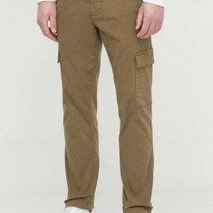 Pepe Jeans pantaloni barbati, culoarea verde, cu fason cargo