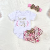 Costumas pentru fetite - Worth the wait (Marime Disponibila: 3-6 luni (Marimea