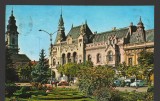 CPIB 17144 CARTE POSTALA - ORADEA. BIBLIOTECA JUDETEANA, AUTOTURISM, Circulata, Fotografie