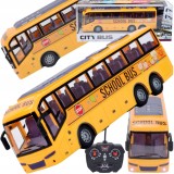 AUTOBUZ ȘCOLAR RC CU TELECOMANDĂ 1:30 BATERIE + USB