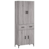Cumpara ieftin Dulap inalt, gri sonoma, 69,5x34x180 cm, lemn compozit