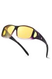 Ochelari de condus pe timp de noapte cu polarizare pentru femei, ramă galbenă wrap &ndash; o singură mărime