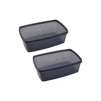 Set 2 Caserola din plastic cu capac, COD-2601554, 2 x 400 ml, 165 x 95 x 45 mm foto