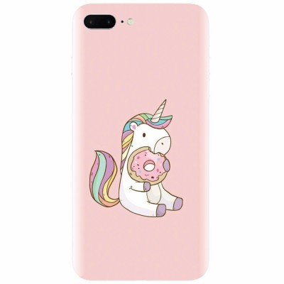 Husa silicon pentru Apple Iphone 7 Plus, Unicorn Donuts foto