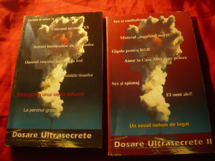 Miruna Munteanu si V.Alexe - Dosare Ultrasecrete -vol.1 si 2 Ed.2000 Ed. Omega 288+256 pag