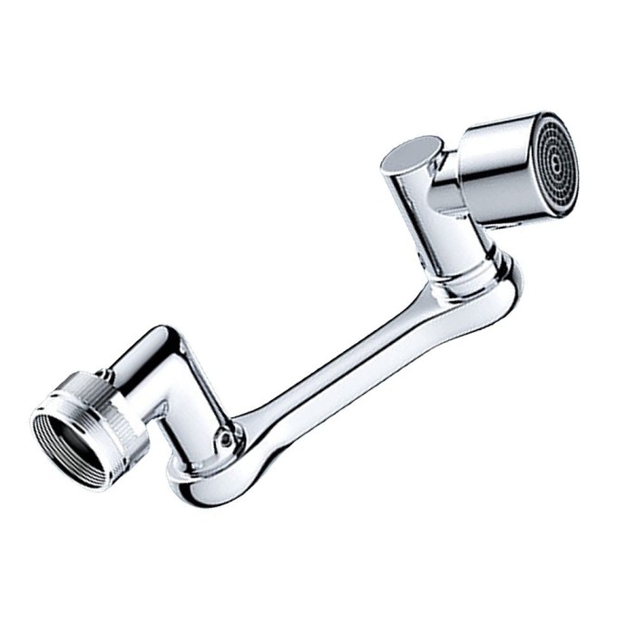 Extensie Robinet EDAR, Moduri Multiple De Curgere A Apei, Rotativa 1080&deg;, Model Universal, Argintiu, Plastic