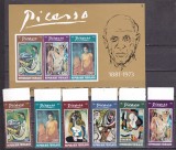 Togo 1974 pictura Picasso MI 1025-1030 + bl.82 MNH