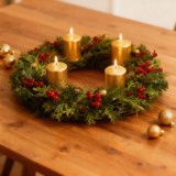 Set lumanari - auriu, fara parfum - 4 x 45 g