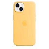 Husa de protectie Apple Silicone Case with MagSafe pentru iPhone 14, Sunglow