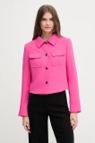 Dkny sacou culoarea roz, un singur rand de nasturi, uni, UD5J2035