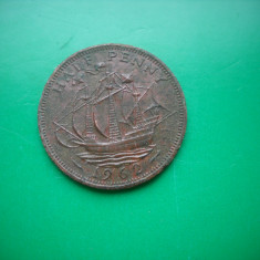 HOPCT ANGLIA 1/2 HALF / PENNY 1962 [ 2 ] ELISABETA 1