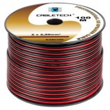 Cablu difuzor cupru 2x2.50mm rosu/negru 100m, Cabletech