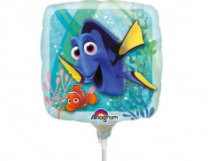 Balon mini folie Finding Dory, 23 cm/9&amp;quot;, umflat + bat si rozeta, Amscan 32311 foto