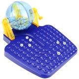 Cumpara ieftin Joc Bingo Lotto pentru Copii si Adulti, 90 Bile Numerotate, 24 Bilete, Minim 2 Jucatori, Albastru, Oem