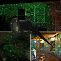 Laser Gradina Exterior tip Star Shower Rosu Verde Telecomanda si Timer foto