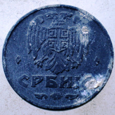 1.358 SERBIA WWII OCUPATIE GERMANA 1 DINAR 1942