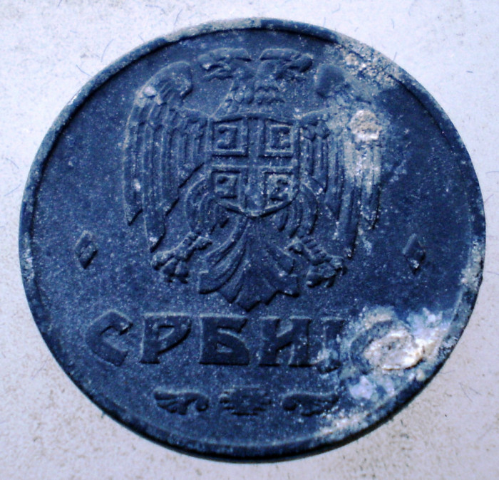 1.358 SERBIA WWII OCUPATIE GERMANA 1 DINAR 1942