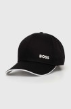 BOSS Green șapcă de baseball din bumbac culoarea negru, cu imprimeu, 50519219