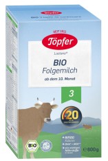 Lapte praf Bio 3 de la 10 luni, 600g, Topfer