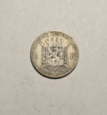 Belgia 1 Franc 1830 1880 a 50 s Aniversarea a Independentei foto