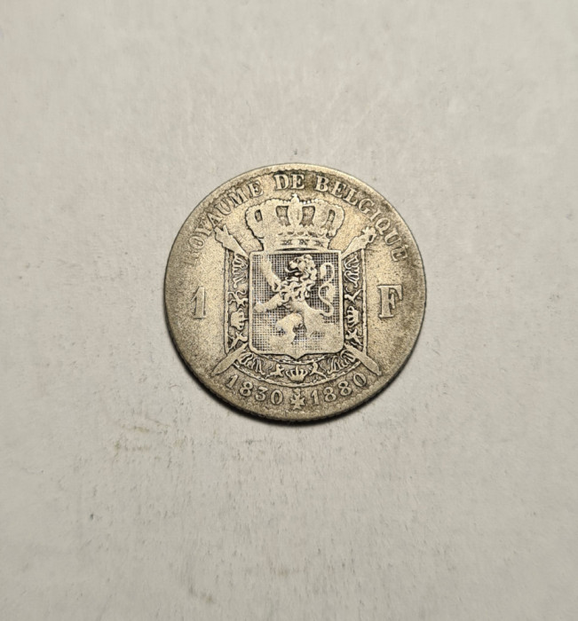 Belgia 1 Franc 1830 1880 a 50 s Aniversarea a Independentei