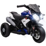 HOMCOM Motocicletă Electrică pentru Copii 3-5 Ani, Max. 25kg, cu Baterie 6V, Albastru | Aosom Romania