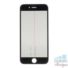 Geam iPhone 6 Cu Rama si Adeziv Sticker Negru foto