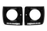 Carcasa faruri cu Lumini de zi dedicate LED DRL Crom Mercedes G-class W463 (1989-2012) G65 Design Negru Performance AutoTuning