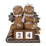 Cumpara ieftin Calendar Advent polirasina maro alba Turta Dulce 11x4x13 cm