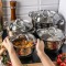 Set 4 oale, din inox, cu capac,16/18/20/24cm, Klausberg