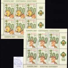 2007 Europa CEPT Minicoli de 6 timbre LP1762c MNH