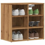 vidaXL Dulap Pantofi Stejar Artizanal 2 buc 52x30x50cm Pantofar Maro Lemn Rafturi Depozitare Hol