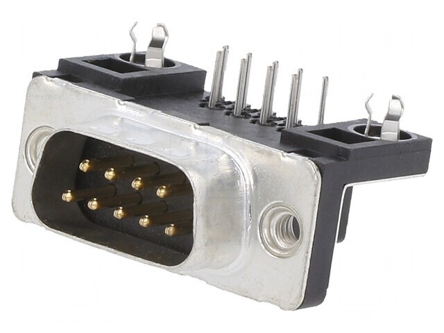 Conector D-Sub 9 Pin Soclu Tată Montare Panou 90&deg; 5A
