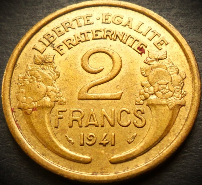 Moneda istorica 2 FRANCI - FTANTA, anul 1941 * cod 4974 A
