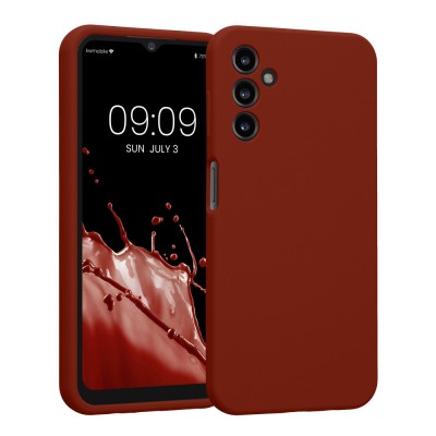 Husa Kwmobile pentru Samsung Galaxy A14 5G, Rosu inchis, Silicon, KWM000018GD029C foto