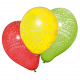 Baloane happy birthday, calitate helium, biodegradabile, set 10 bucati, Herlitz