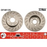 Set discuri frana fata TRW, Mercedes Clasa C (W204), 01.2007-01.2015, Clasa C Cupe (C204), 01.2011-, Clasa C T-Model (S204), 08.07-08.2014, Fata; pun