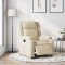 Fotoliu rabatabil electric, crem, material textil - 14