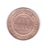 Moneda Australia 1 penny 1934, stare foarte buna, curata, Australia si Oceania, Bronz