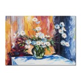 Tablouri pictate manual, Margaretele mele, 70x50cm ulei pe panza in cutit efect 3D