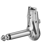 Mufa 6.35 mm mono Jack la 90 grade cu lipire metal zincat Goobay 11040