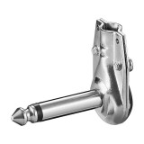Mufa 6.35 mm mono Jack la 90 grade cu lipire metal zincat Goobay 11040