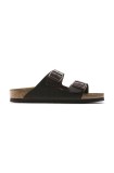 Birkenstock slapi de piele Arizona femei, culoarea maro, 52533